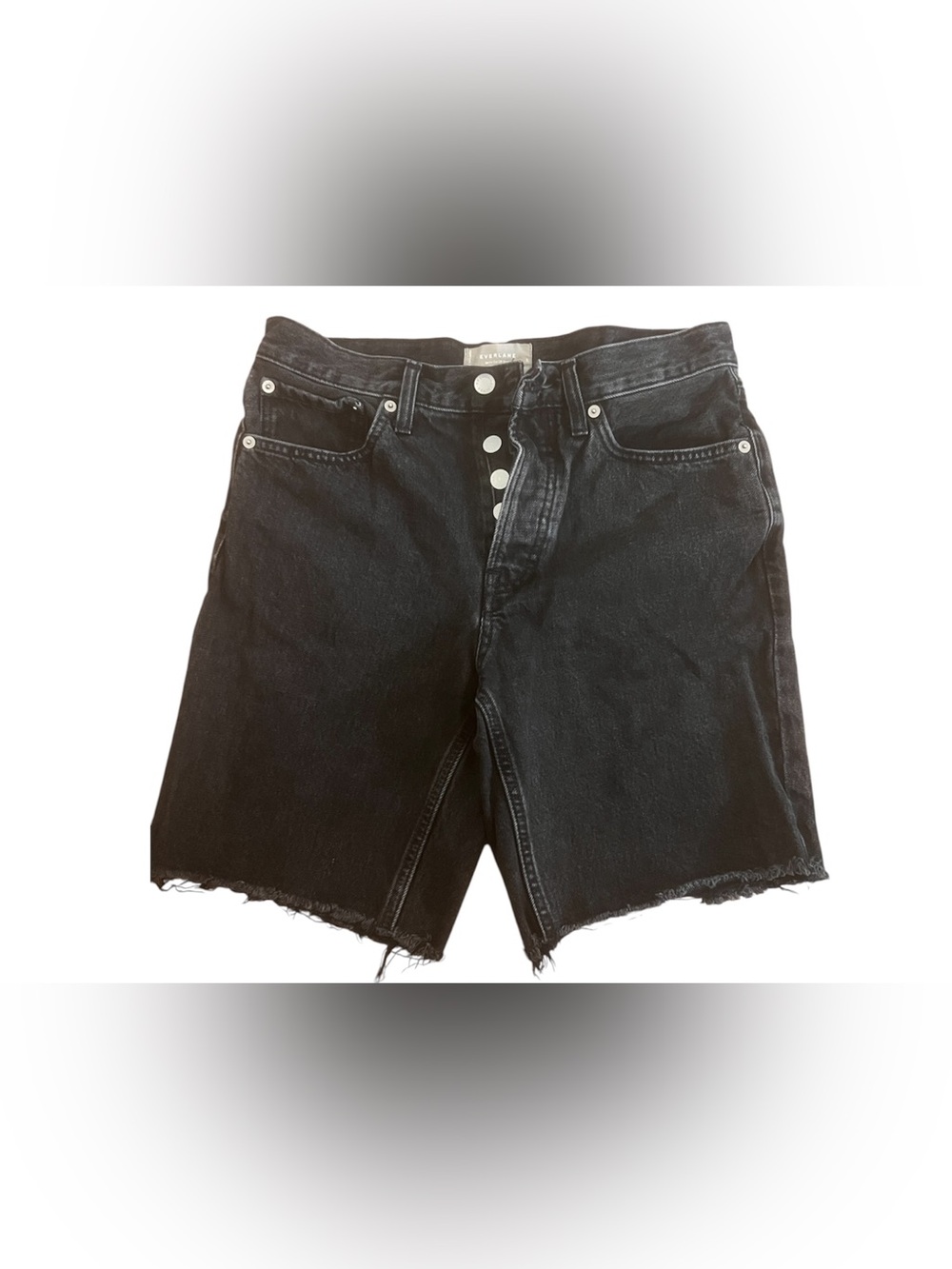 Everlane Size 28 Washed Out Black Frayed Hem The Denim cut off Shorts